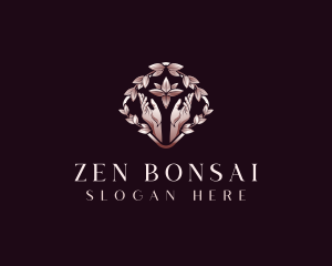 Hand Nature Zen logo design