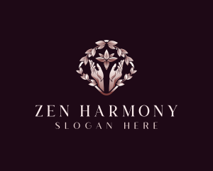 Hand Nature Zen logo design