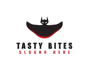 Halloween Vampire Bat Logo