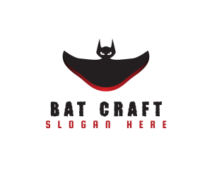 Halloween Vampire Bat logo design