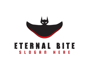 Halloween Vampire Bat logo design