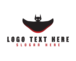 Villain - Halloween Vampire Bat logo design