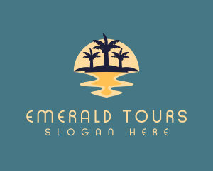 Island Beach Tour logo design