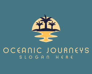 Island Beach Tour logo design