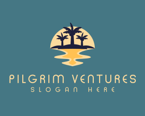 Pilgrim - Island Beach Tour logo design