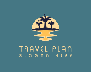Itinerary - Island Beach Tour logo design