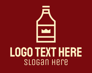 Draught Beer - Royal Liquor Bottle logo design