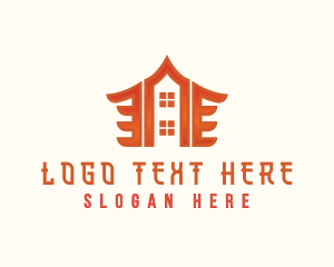 Roof - Asian House Roof Oriental logo design