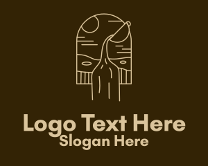 Stream - Minimalist Poured Coffee logo design