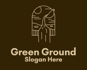 Ground - Minimalist Poured Coffee logo design