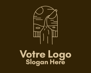 Latte - Minimalist Poured Coffee logo design