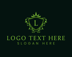 Wealth - Leaf Crown Crest logo design