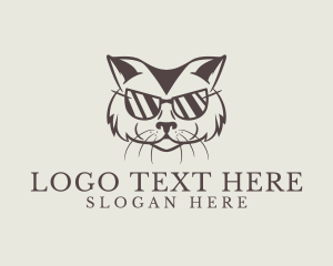 Hipster - Shades Cat Hipster logo design