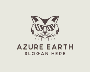 Shades Cat Hipster logo design