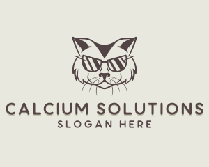 Shades Cat Hipster logo design