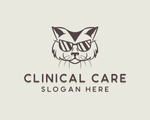 Shades Cat Hipster logo design