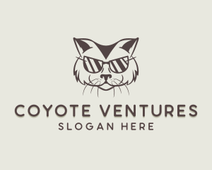 Shades Cat Hipster logo design