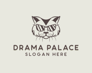 Shades Cat Hipster logo design