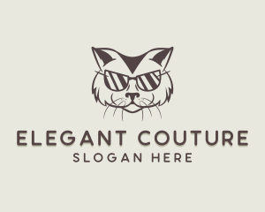 Couture - Shades Cat Hipster logo design