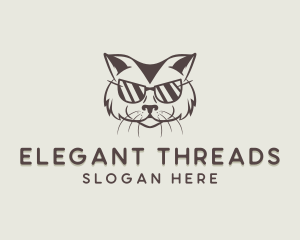 Shades Cat Hipster logo design