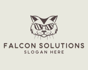 Shades Cat Hipster logo design