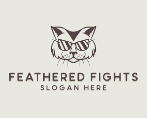 Shades Cat Hipster logo design