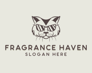 Shades Cat Hipster logo design