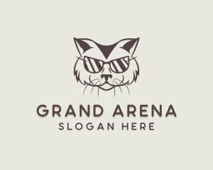 Shades Cat Hipster logo design