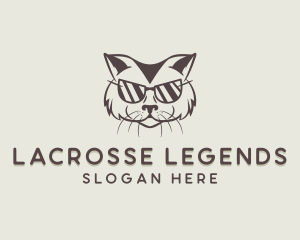 Shades Cat Hipster logo design