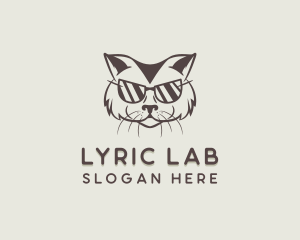 Shades Cat Hipster logo design