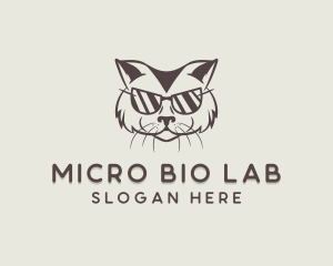 Shades Cat Hipster logo design