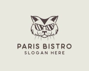 Shades Cat Hipster logo design