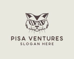 Shades Cat Hipster logo design