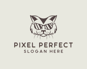 Shades Cat Hipster logo design