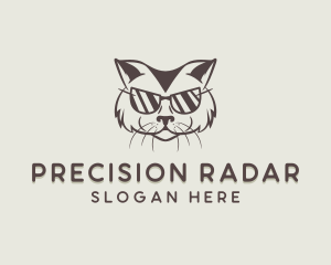 Shades Cat Hipster logo design