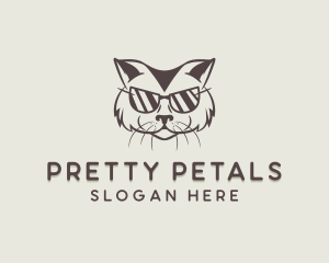 Shades Cat Hipster logo design