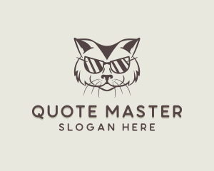 Shades Cat Hipster logo design