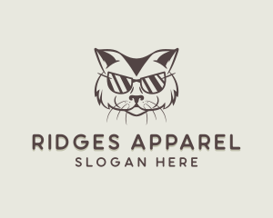 Shades Cat Hipster logo design