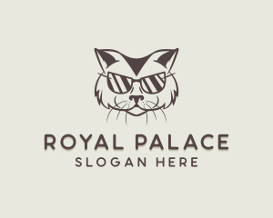 Shades Cat Hipster logo design