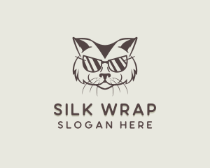 Shades Cat Hipster logo design