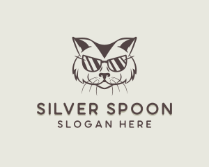 Shades Cat Hipster logo design