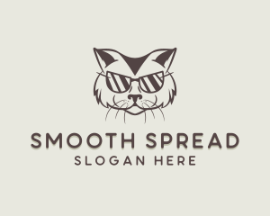 Shades Cat Hipster logo design