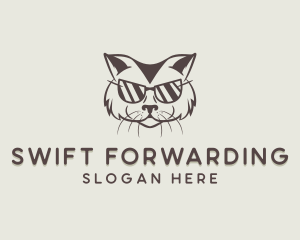 Shades Cat Hipster logo design