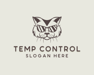 Shades Cat Hipster logo design