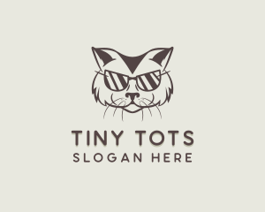 Shades Cat Hipster logo design