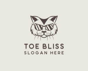 Shades Cat Hipster logo design