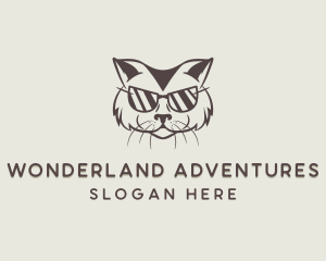 Shades Cat Hipster logo design