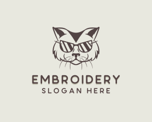 Shades Cat Hipster logo design