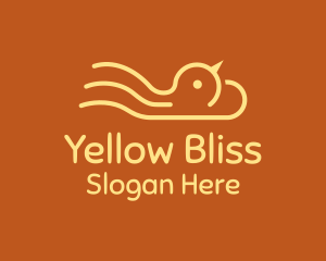 Yellow Chick Cloud  logo design