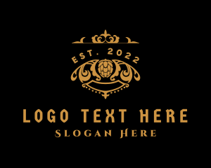 Beer - Luxury Bar Hops logo design